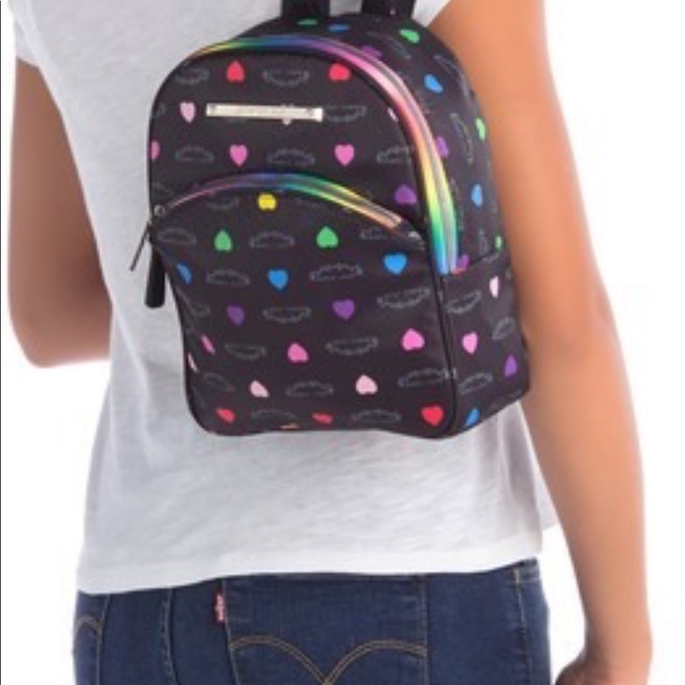 BETSEY JOHNSON HEART PRINTED BACKPACK